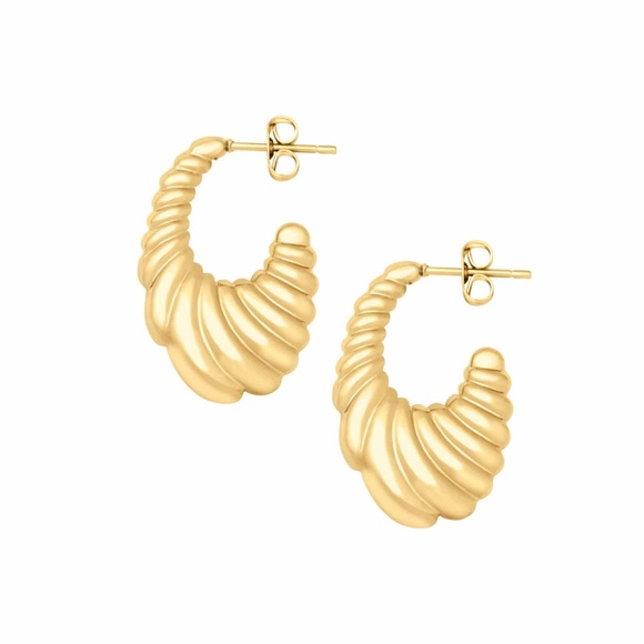 NEW💎18K Gold Plated Hoop Earrings*Everyday Earrings - Picture 2 of 4
